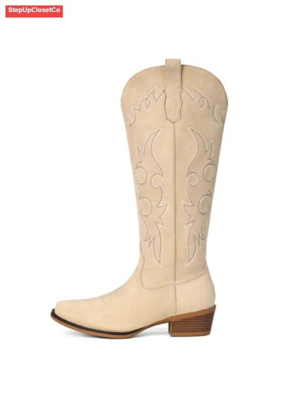 Suede Knee High Cowboy Boots for Women Western Cowgirl Boots